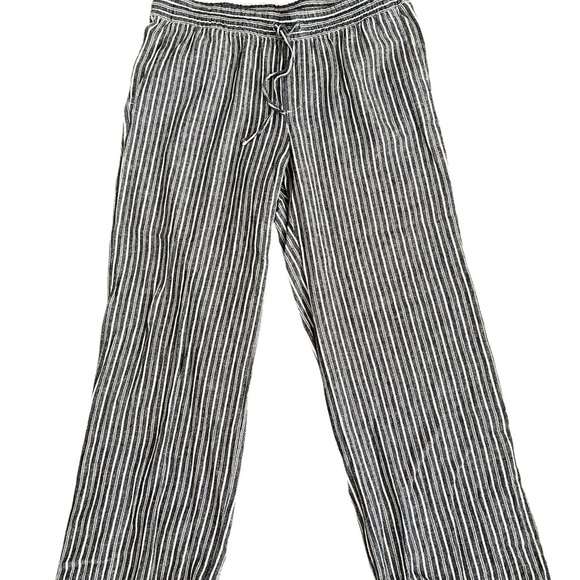 Old Navy Striped Blue and White Linen Pants - Picture 1 of 4